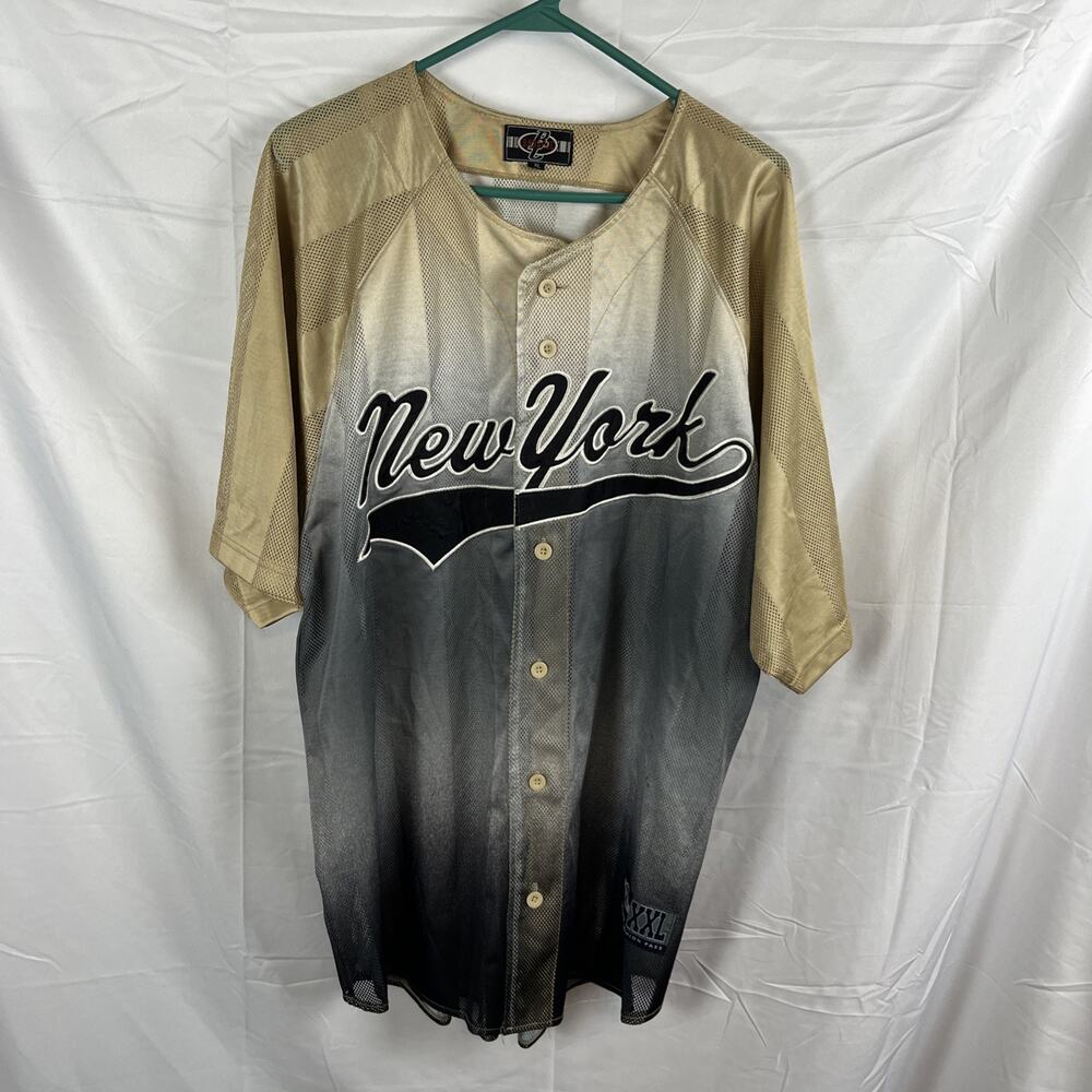 Barcode New York Jersey Mesh Gold Black Gradient Size XL